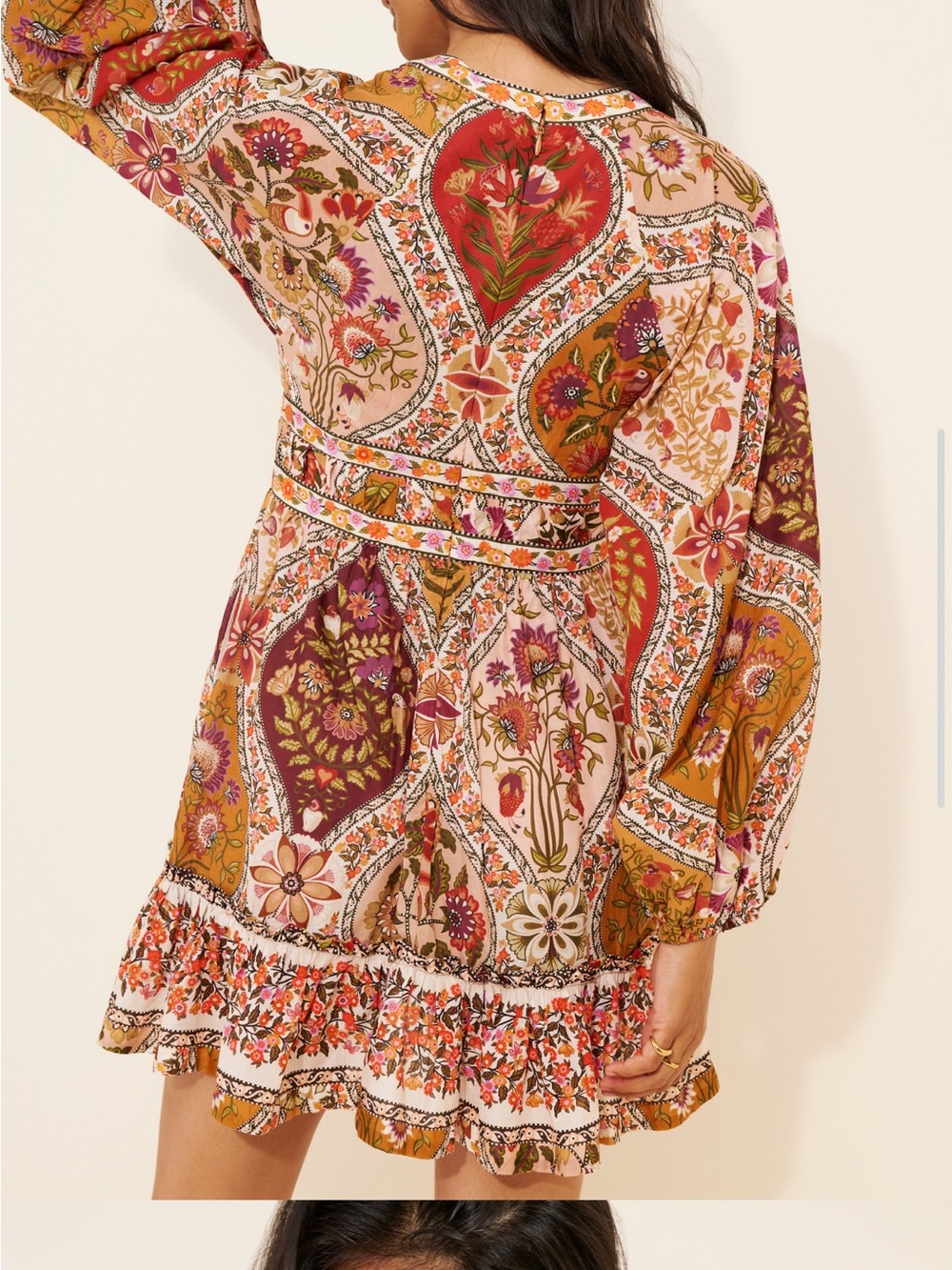 FARM Rio Multi-Color Floral Patchwork Mini Dress - Picture 2 of 5